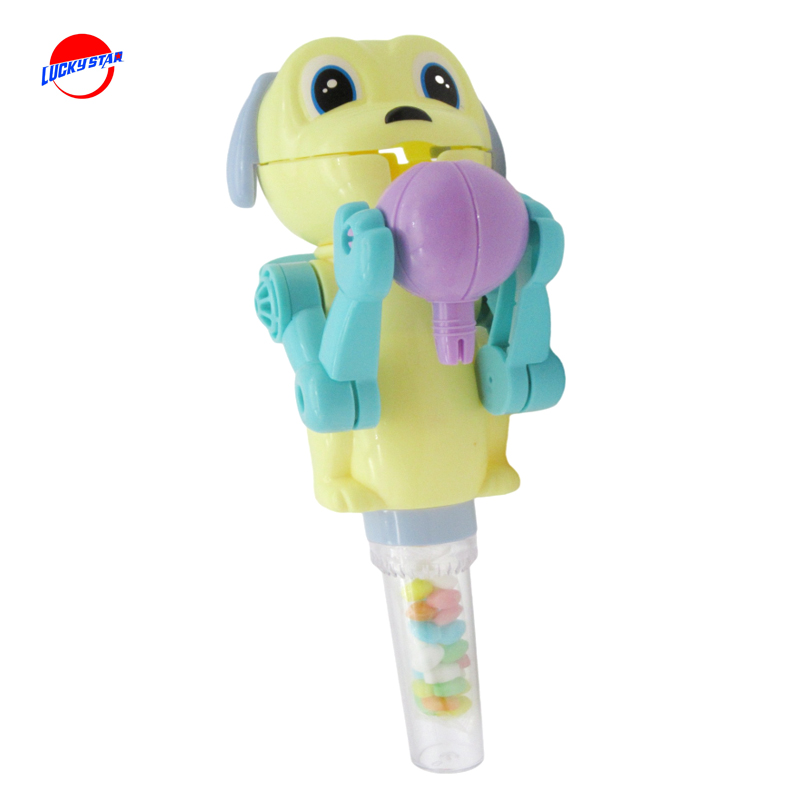 candy toy with dog